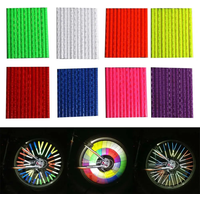 AliExpress 12Pcs/Pack MTB Bicycle Reflective Tube Wheel Spokes Tubes Strip Safety Warning Light Reflector Wheel Driving Safe Reflector Tape