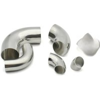 19mm-102mm 304/316 Stainless Steel Sanitary Grade Welding Extension 90 ° 45 ° Elbow Seamless Welding Pipe Fittings Polished Food