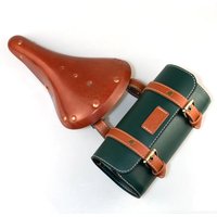 AliExpress WALGUN RR175 Classic Retro saddle Pure Cowhide Bicycle Seat Vintage Saddle Bike Spring Seat Retro bicycle bag Brown handlebar cover