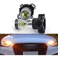2pcs Canbus No Error Amber PY24W 5200s LED Bulbs For Audi B8 A4 Q5 2008-2012 Pre-LCI with HID headlamps Front Turn Signal Lights