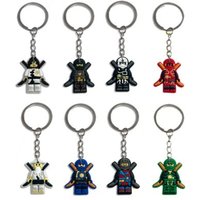 8pc/Set The New Ninja Keychains Soft PVC Keyring Theme Kids Party Gift