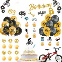 AliExpress NONE Bike Birthday Party Decor Bicycle Banner Balloon Latex Balloons Cake Topper Bicycle Model Kids Birthday Party Decor Supplies