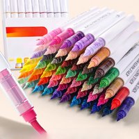 9pcs/Box MIX Color Acrylic Markers Set Kids Gift Art Rock Painting Pens Graffiti For Stone Glass Book Shoes DIY Craft Supplies
