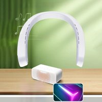 2-in-1 Neck Cooler Bluetooth Speaker Electric Music Fan Multifunctional Sporty Audio Creative Gift for Travel Outdoor Yard Work