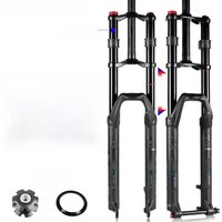 AliExpress NANLIO NanLio Double Shoulder Snow Front Fork 27.5inch / 29*2.5 inch MTB Fork 150mm Travel Air Supension Bike Fork E-bike Fork 15/9MM