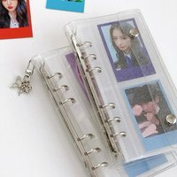 SKYSONIC A6 Narrow Loose Leaf Cover, 10pcs 1 Grid 2 Grid 3-inch Storage Bags, Postcards Binder Collect Book Organizer