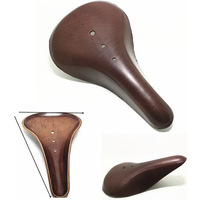 AliExpress P1 Retro Bicycle Saddle 100% Leather Bicycle saddle Accessories Metal Rack 4colors Optional 28*17.5cm