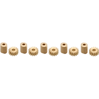 5Sets 1:87 Modulus 0.2 15T Micro Brass Turbine Worm Static Change Gear Hole Dia 0.8mm/1mm Reduction Pinion Shaft Connector