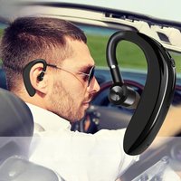New Single Ear Business Headset Bluetooth Ear Hook Earphone HIFI Stereo Comfortable Wear For Music Work Drive Delivery Headphone