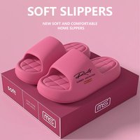BUSYLION Women's Summer Home Slippers, Casual Open-Toe Slides, Thick Sole with Soft Inner Lining, Comfortable & Breathable, Mult