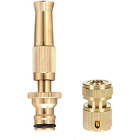 T TOVIA Spray Nozzle Water Gun Brass High Pressure Direct Spray Sprinkler Quick Connector Home Garden Hose Adjustable Gun