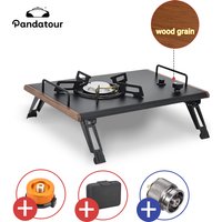 Pandatour Camping IGT Gas Stove One-Unit One Click Ignition Desktop Folding Stove Portable Hiking 3000W Flatburner Furnace