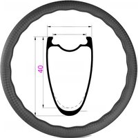 AliExpress NONE 345g Wave Rim T800 Super light 700C Gravel Bike Rim Disc Brake 28mm Wide 35/40/45/50/65mm Depth 24holes Tubeless Carbon rims