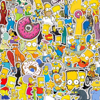 AliExpress MINISO 10/30/50PCS The Simpsons Cartoon Stickers Graffiti DIY Skateboard Laptop Luggage Motorcycle Bike PVC Waterproof Sticker Decals