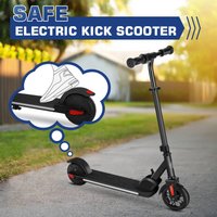 Trottinette électrique pour enfants de 6 à 12 ans, moteur 150W, 16 km/h, 60 min d'autonomie, vitesse et hauteur réglables, lumières colorées, écran LED