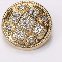 10pcs Diamond-studded Buttons Luxurious Shiny Rhinestone Round Shank Buttons Clothes Accessories