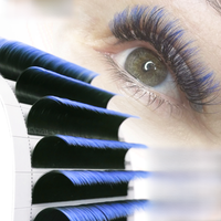 CoMango Ombre Colored Lashes Extension Easy Fan Volume Gradient Pink/Blue/Green/Purple Natural Soft Colorful Easy Fanning Lashes