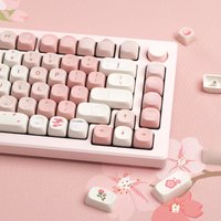 XVX MOA Sakura Pink Keycap Dye-Sub PBT Keycap Set for Gaming Mechanical Keyboard keycap wide compatibility gradient cap 143-Key