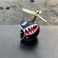 AliExpress Car Decoration Ornaments Little Yellow Duck Accessories Helmet Horn Bamboo Dragonfly Propeller Gold Chain for Motorcycle Bike