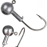 WODJYJ 10pcs 1g 1.5g 2g 3g 3.5g fishing hook jig head sharp hook matched with soft lure bait for perch bass pike and catfish