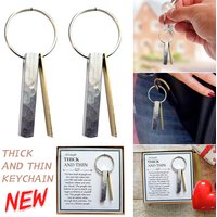 Through Thick And Thin Keychain - Best Friend Gifts Friendship Keychain Keying