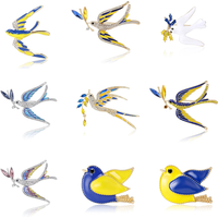 Peace Dove Ear of Wheat Brooches for Women Unisex Ukrainian Peace Pins Multi-color Available Casual Party Accessories Gifts