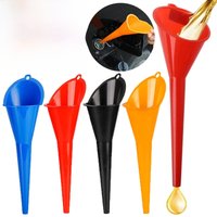 1/4Pcs Anti-splash Car Long Mouth Oil Funnel Filling Tool Gasoline Oil Fuel Plastic Motorcycle Engine Refueling Auto Accessories