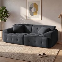COMHOMA 2-seater sofa, 180x86x40 cm floor sofa, couch with backrest, cushions and armrests, modern fabric sofa for the living room, apartment, office, no assembly required