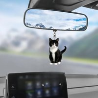 Charming Tuxedo Cat Pendant Versatile Charm Trendy Kitten 2D Acrylic Keychain,Decor for Car,Backpacks,Home,Festive Party,Gift