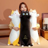 50-130cm Kawaii Soft Long Cat Pillow Stuffed Plush Toys Nap Pillow Home Comfort Cushion Birthday Gift Cute Plushies