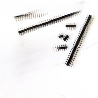 100pcs 2.54mm Short Low Profile L7.5/8.5/9.5/10.5mm 1x2/3/4/5/6/7/8P Straight Single Row 0.8U Gold PCB Connector Male Pin Header