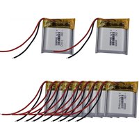 3.7V 280mAh 1.03Wh Rechargeable Polymer Li Lithium Battery 802020 Li-ion For GPS LED Light Bluetooth Speaker Headset Headphones