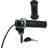 AliExpress NONE 24V/36V/48V Electric Bike Twist Grip Throttle with LCD Battery Display Electric Bicycle Throttle Grip with Power Indicator