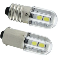 MIDCARS E10 BA9S Led Bulb t4W Indicator Light 6.3V 12V 24V 48V 60V 120V 240V 1W 2835 4SMD Wholesale pack of 4