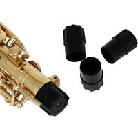 3Pcs Alto Saxophone Cap Plug ABS Black Bent Neck Plug Anti Button Collision Woodwind Instrument Protector Accessories