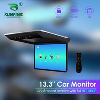 13.3 Inch Car Roof Monitor TV Flip Down 1080P Video HD Screen MP5 Player IPS Screen With 16-color Ambient Light USB SD HDMI FM