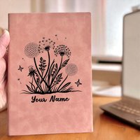 Custom Name Dandelion Hardcover Notebook Personalized Stationery Gift For Student Daily Study Work