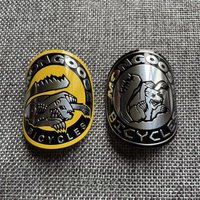 AliExpress mongoose vintage classic Bike Head Badge Aluminum Decals Stickers For MTB BMX Folding Bicycle Frame Cycling Accessories emblem