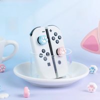 GeekShare Thumb Grip Caps For Nintendo Switch Soft Silicone Cat Paw Switch OLED Rocker Covers Joystick Caps For NS Accessories