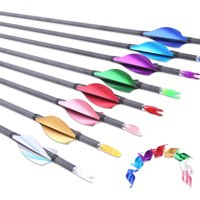 BICASTER 50pcs/60pcs 1.75inch/2inch/3inch Arrow Fletches Spin Vanes Right/Left Wing Spiral Plume Fletching Archery Accessories