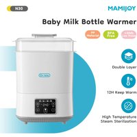 MAMIJOY Multi-function Baby Bottle Sterilizer With Drying 5 In1 Fast Bottle Heater Capacity Milk Bottle Warmer Auto Shut-Off N30