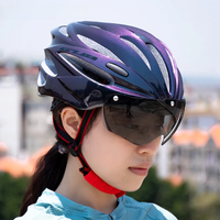 AliExpress NONE GUB Bicycle Helmet With Windproof Magnetic Goggles Bike Cycling Helmet Integrated Brim Goggles Detachable Outdoor Riding Helmet