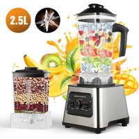 6000W 2-in-1 Hochgeschwindigkeits-Standmixer 2,5L Fassungsvermögen 9-Stufen-Einstellung Eiszerkleinerung & Entsaftung Multifunktions-Küchenmaschine