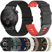 20 22mm Nylon Elastic WatchStrap for Huami AMAZFIT BALANCE/CHEETAH Sport Band Amazfit BIP 5 GTR 4 3 Pro 47mm GTS 4 3 2 Wristband