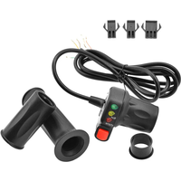 AliExpress NONE 36V/48V Ebike Twist Throttle Handle Right and Left Electric Bike Handlebar Throttle Grip with Battery Indicator Power Switch