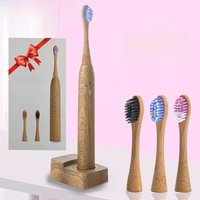 Wireless Bamboo Sonic Electric Toothbrush Smart Tooth Brush Oral Hygiene Clean Rechargeable IPX7 Waterproof Toothbrushes head