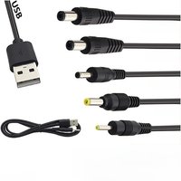 2M 1M 0.5M USB Port to 2.0*0.6mm 2.5*0.7mm 3.5*1.35mm 4.0*1.7mm 5.5*2.1mm 2.5mm x 0.7mm 5V DC Barrel Jack Power Cable Connector