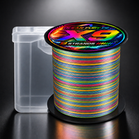 X9 9 Strands Braided Fishing Line Super Strong PE Multifilament Fishing Wire Multicolor Abrasion Resistant Carp Fishing Line Pes