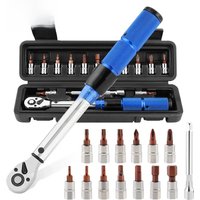 AliExpress NONE MUQZI 1/4 Inch Drive Torque Bike Wrench 15PCS Bike Torque Wrench Set with Bit Sockets for MTB Road Folding Bike Hand Tool Kit