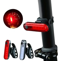 AliExpress NONE Rear Bike Tail Light USB Rechargeable Red Ultra Bright Taillights Fit On Any Bicycle/Helmet Easy to Install for Cycling Safety